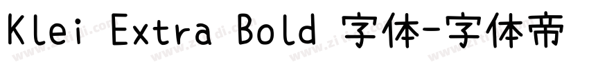 Klei Extra Bold 字体字体转换